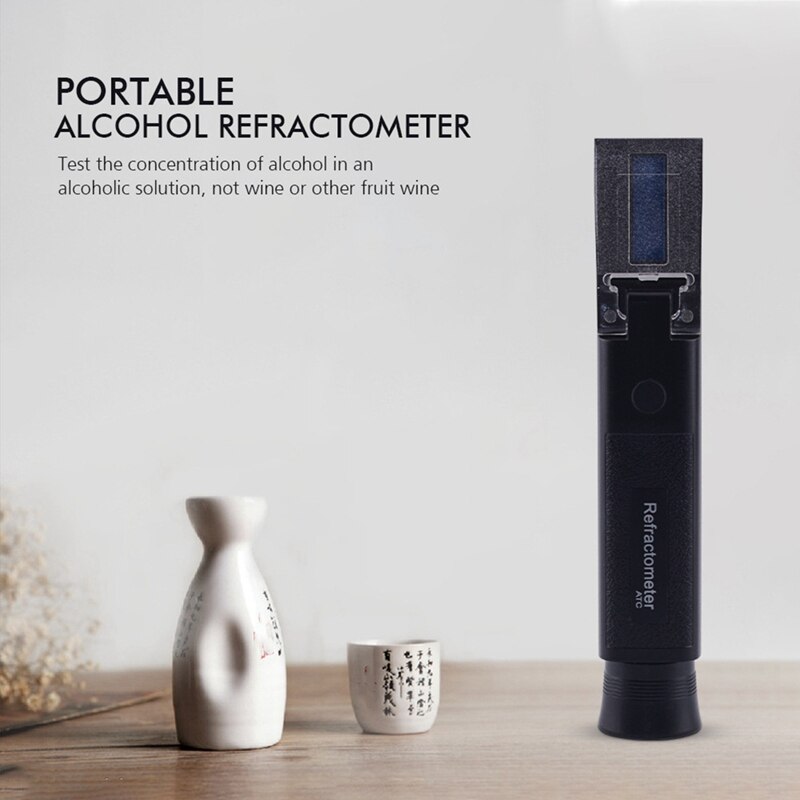 Alcoholmeter For Moonshine 0-80%V/V Refractometer Alcoholtester ATC Handheld Vodka Percent Measuring Tools