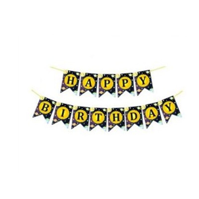 Cute Happy Birthday Banner Animal Dinosaur Giraffe Cow Pig Banner Garland Balloon for Boy Girls Kids Birthday Party Decoration: NO.25