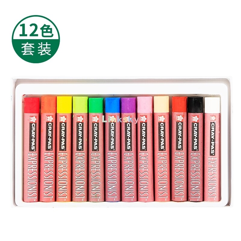 Sakura Cray-Pas Expressionistische Diverse Kleur Olie Pastel Set Xlp, 12,16,25,36,50 Kleur, ideaal Voor Alle Kunstenaar, Glad En Te Gebruiken: 12 XLP-12