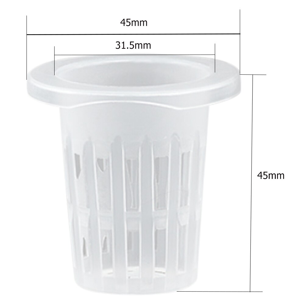 Malla para cultivo de plantas, malla para macetas de 50 piezas, red para vivero, cultivo hidropónico, cesta de malla, soporte para vegetales aeropónicos, plantación sin suelo: NO.32