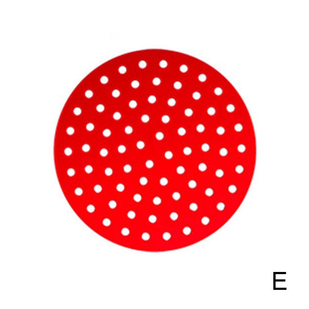 1Pc Lucht Friteuse Vierkante Bakken Pads Herbruikbare Food Grade Vierkante Siliconen Siliconen Matten Schotel Taart Gegrilde Gereedschap Bun Olie bakken K0C9: 8inch E