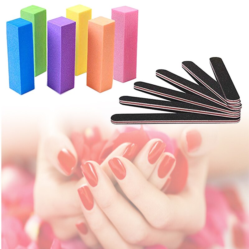 Nail File and Buffer Manicure Tool Kit 18Pc Nail Art Buffer Block 18Pc 100/180 Grit Doublesided Nail Files