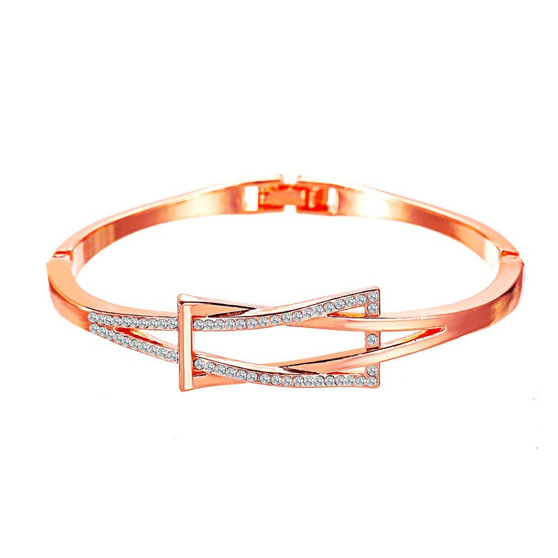 Stainless Steel Square Bracelet Charms Geometry Bracelets Vintage Jewelry Accessories Women Weddings Party Gold Color: rose gold
