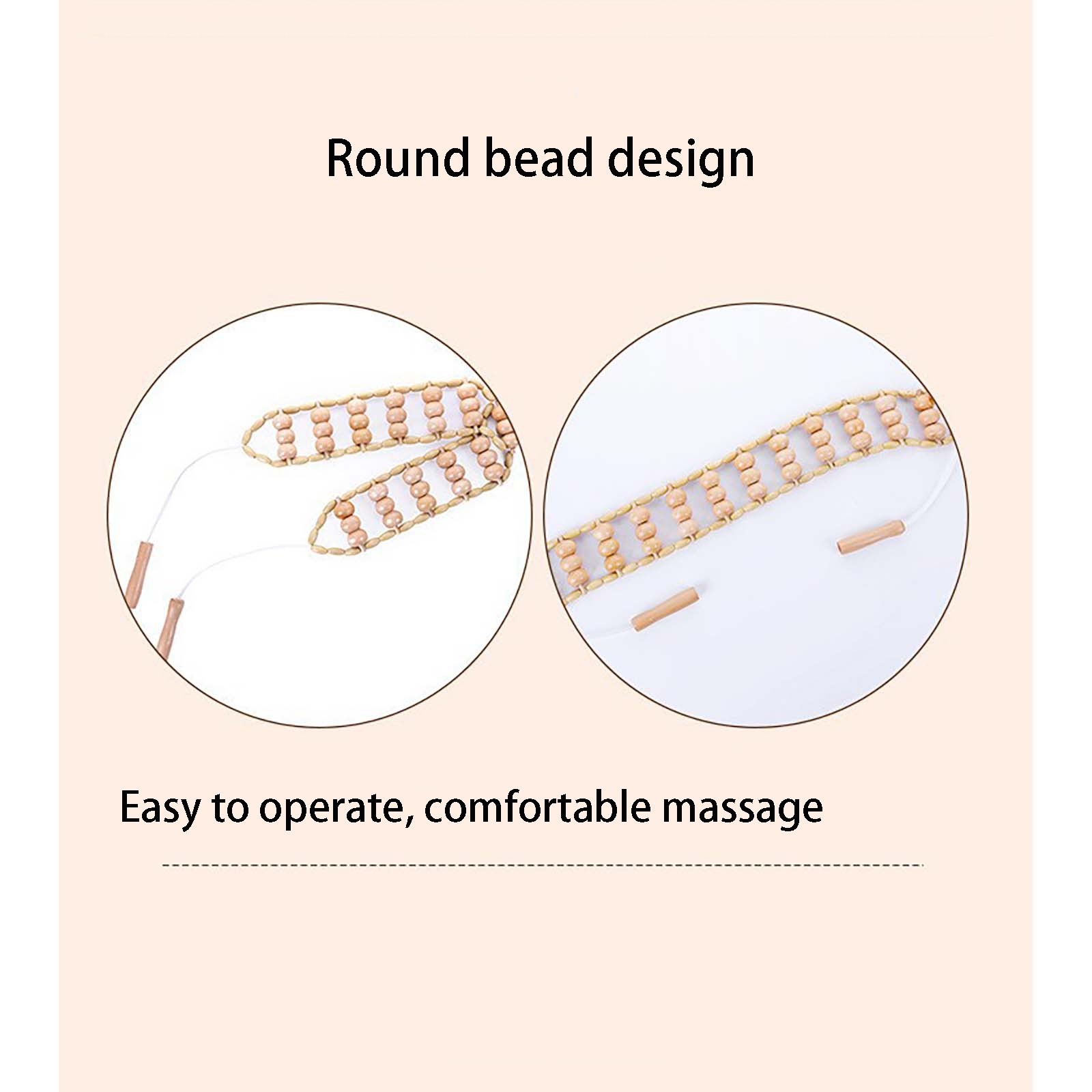 Wood Back Massager Roller Rope Wood Therapy Massage Tools Body Sculpting - Lymphatic Drainage Anti-cellulite Muscle Pain Relief