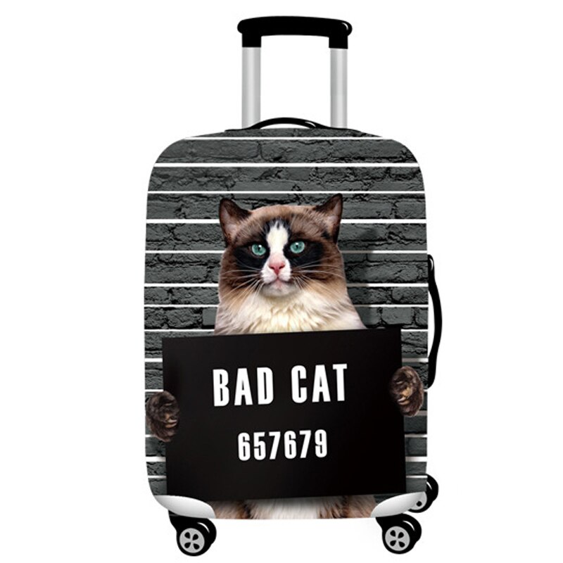 3D Cat Suitcase Case Cover Luggage Elastic Protective Covers Dust 18-32Inch Baggage Trolley Trunk Dust Cover Travel Accessories: Cat A Luggage Cover / M