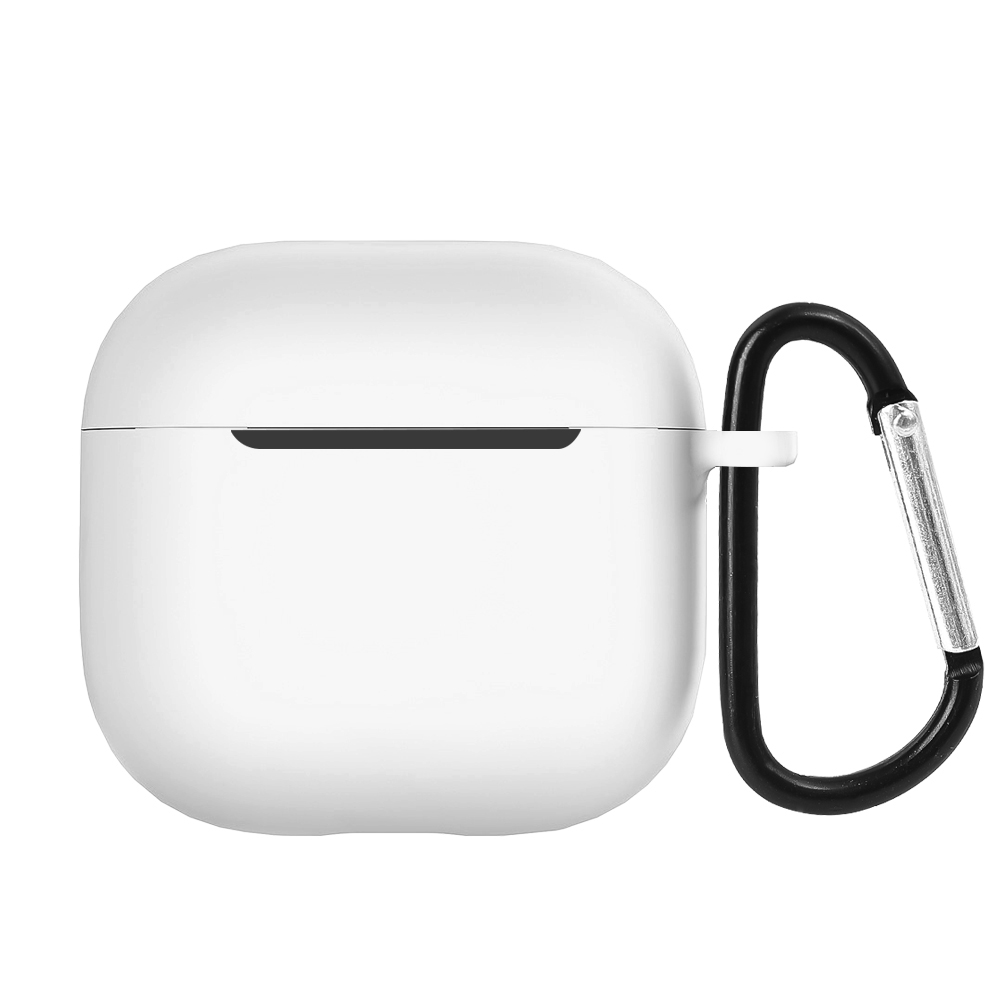 Flora engraved headphone case for apple airpods 4,  , protective holder, shockproof silicone case with key fob for airpods 4: Lvory