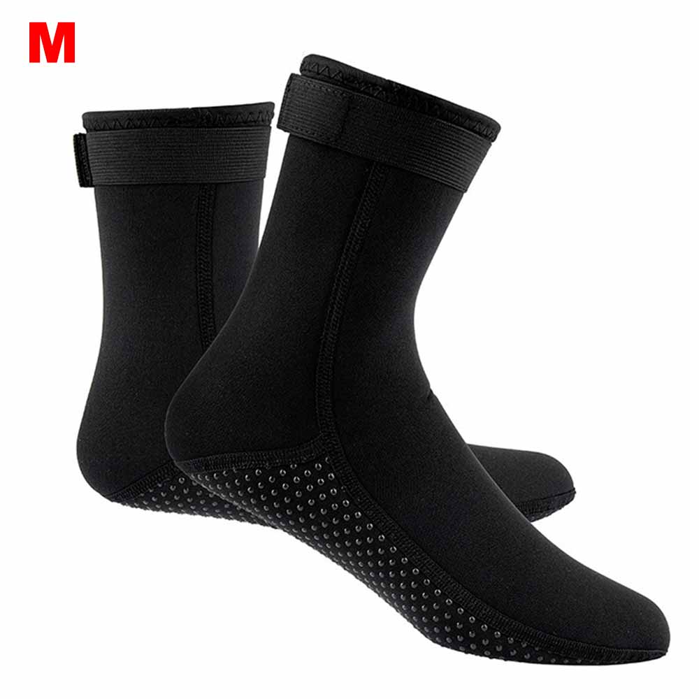 Calcetines de buceo impermeables de neopreno y nailon para playa, antideslizantes, accesorios para surfear y bucear, 3mm: M