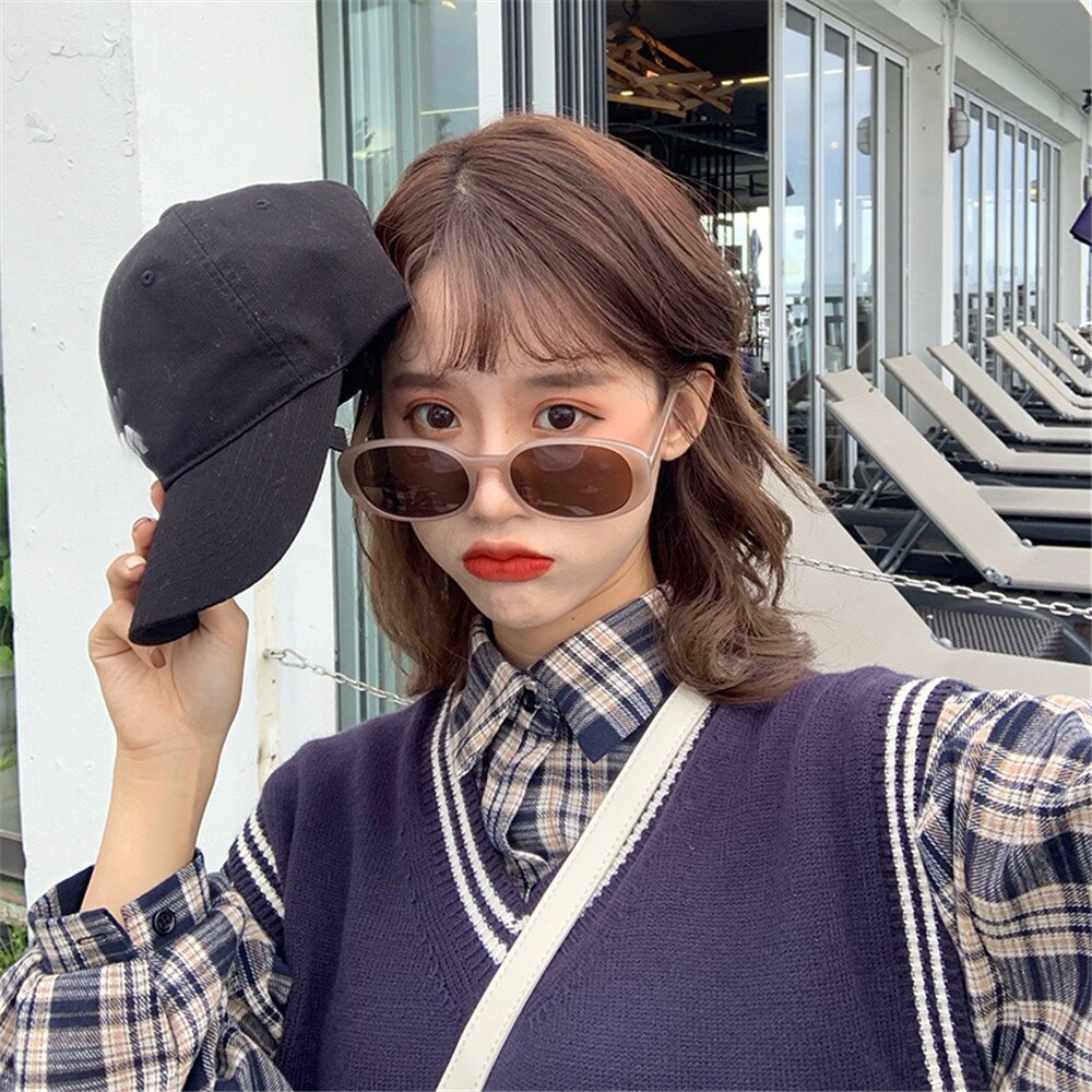 Gafas Retro Unisex con montura pequeña, gafas de sol con protección UV, gafas ovaladas para conducir al aire libre, gafas de deportiva para Conductor,