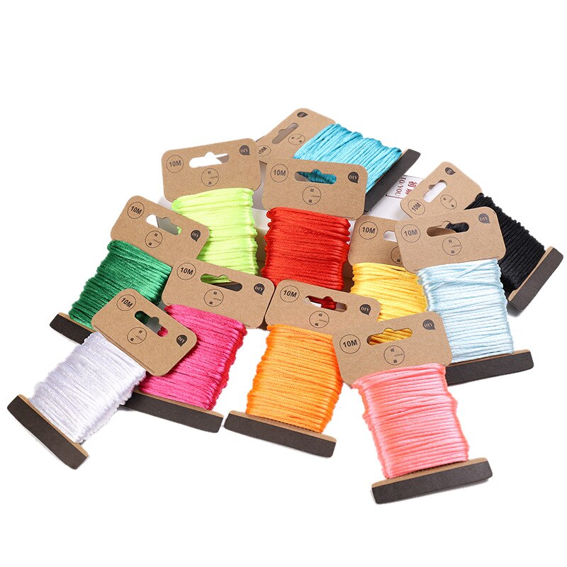 10 Meters Braided Macrame Silk Macrame Cords Rope Thread Wire 2.5 mm DIY Satin Bracelets Making Findings Beading LT20