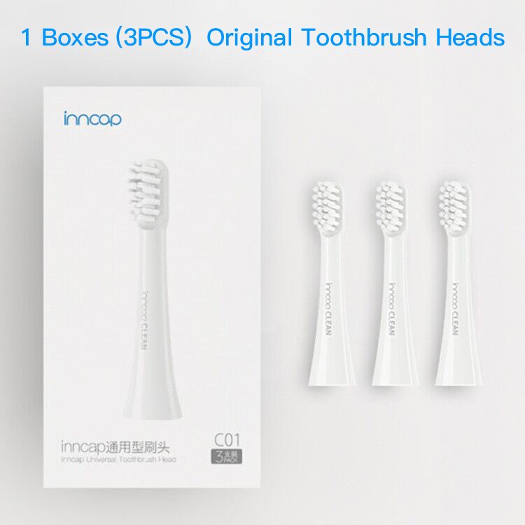Cabeças de escova de dentes originais para mijia insercap pt01, cabeças de substituição para escova de dentes elétrica, peças: Original 3 pcs