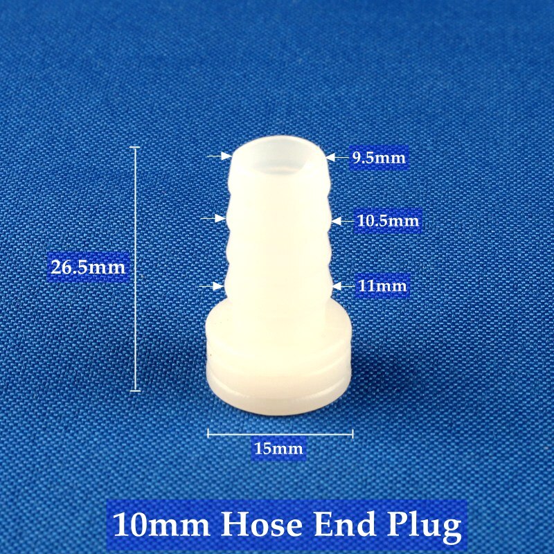 5~100pcs 10mm Aeration Pipe Barbed Connectors Breeding Equipment Aeration Tube Fitting Garden Irrigation Hose End Plug