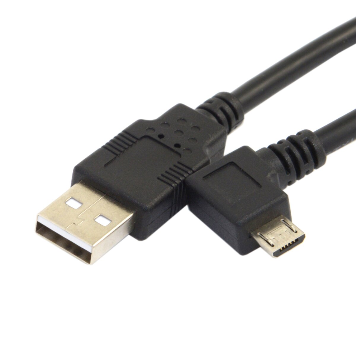 CableCC CY 5 meters 16ft Left Angled 90 Degree Micro USB Male to USB 2.0 Data Charge Cable for Cell Phone & Tablet