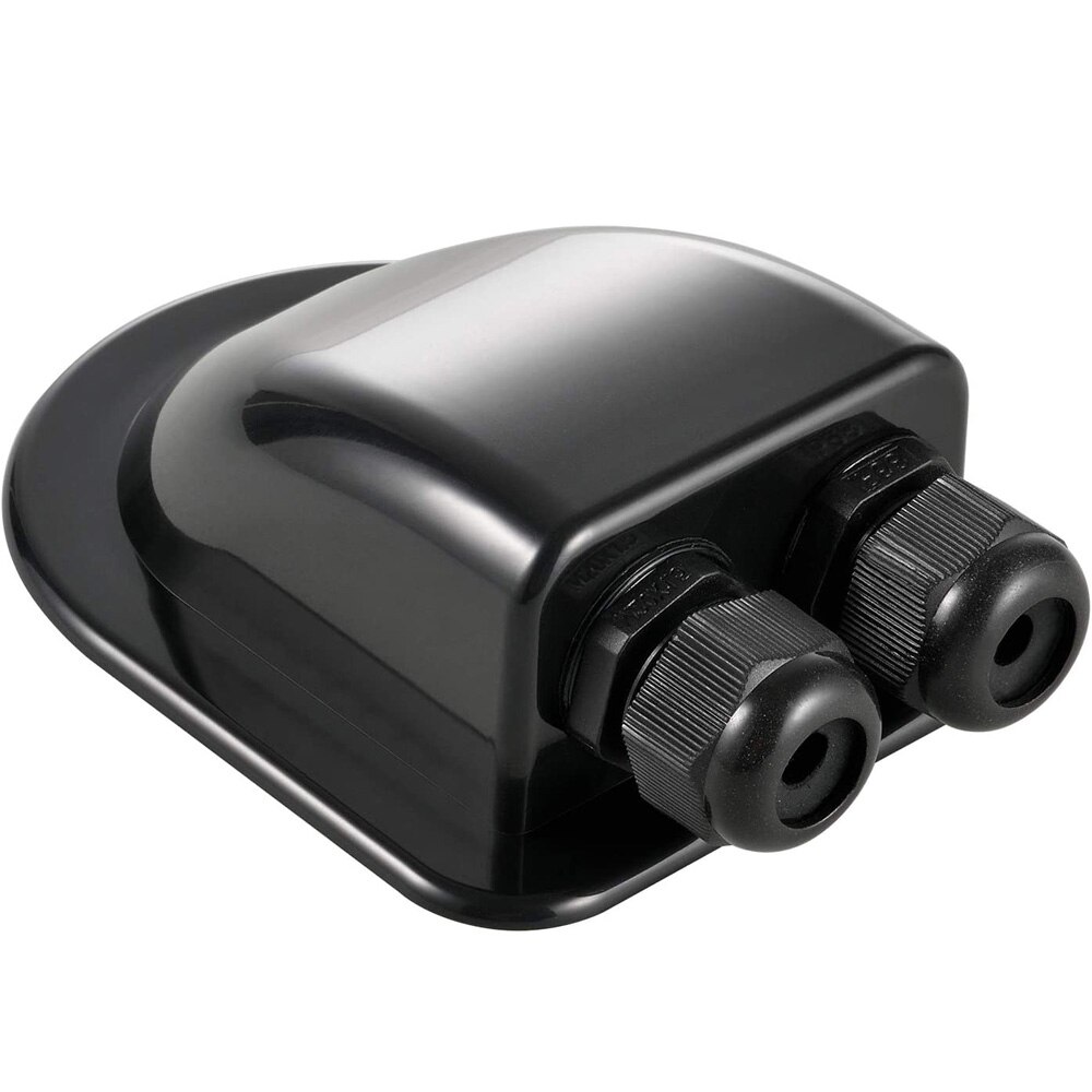 Solar Car Junction Box Waterproof IP68 Duel Cable for Solar Project on RV Caravan Boat Cabin Roof Vehicle Yacht Camper Van etc.: Black Dual Entry