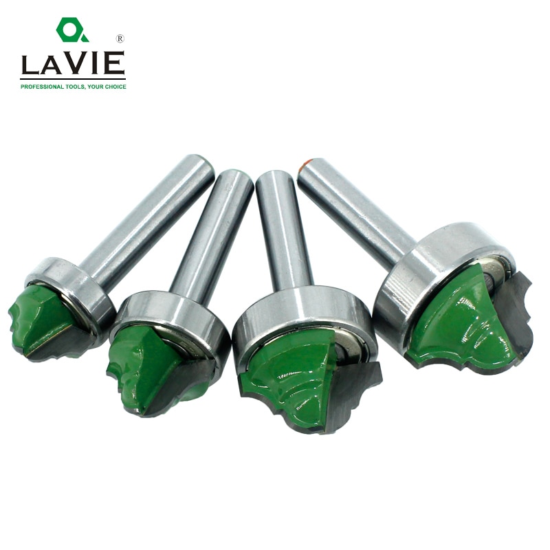 Lavie 1pc 8mm skaft leje skaft dobbelt romersk ogee kantfræser bit fræser til træ træ line kniv hobbing  mc02100