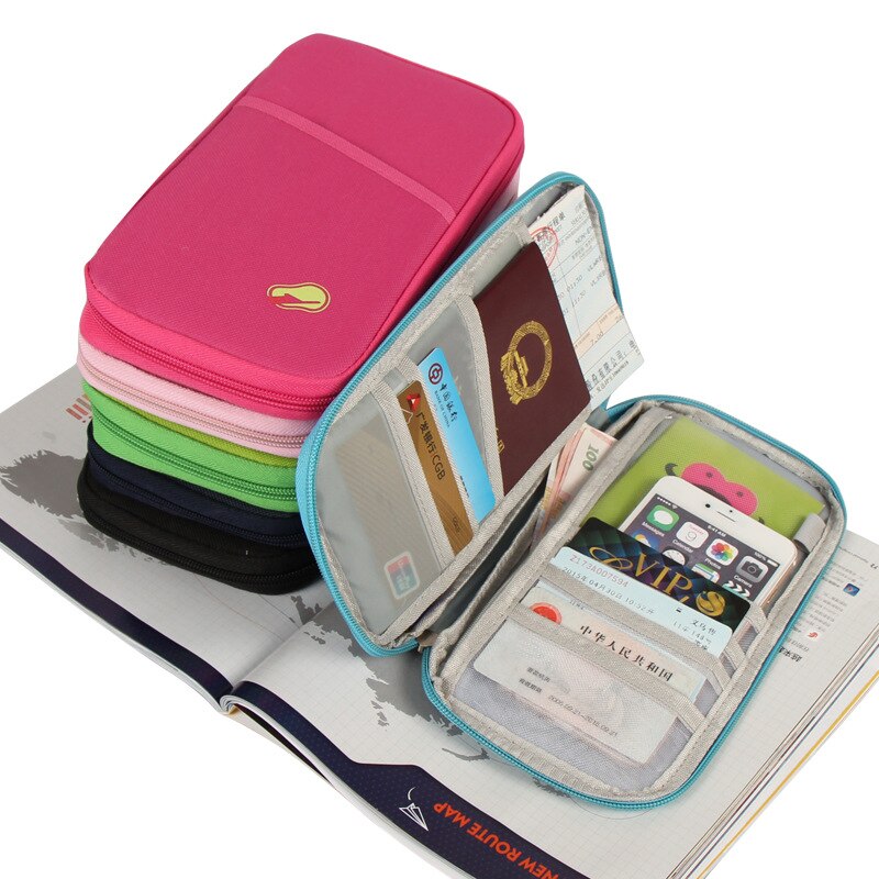 Travel Accessories Function Passport Cover Wallets Bag Polyester ID Addres Holder Women Men Portable Baggage Boarding Card Case