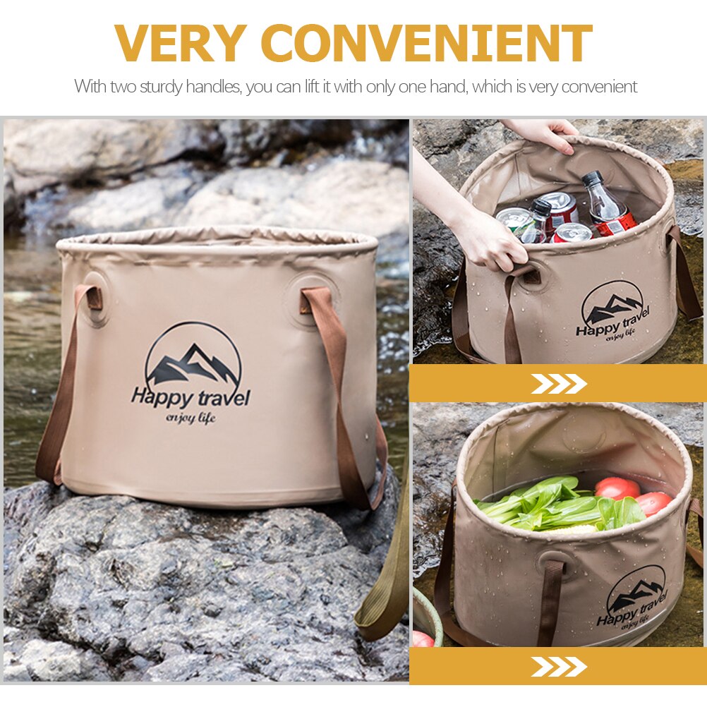 Collapsible Foot Basin Portable Foot Bath Tubs Outdoor Folding Bucket for Camping