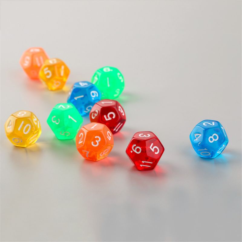 25 zählen Verschiedene Pack von 12 Seitige Würfel-Multi Farbige Sortiment von D12 95AE