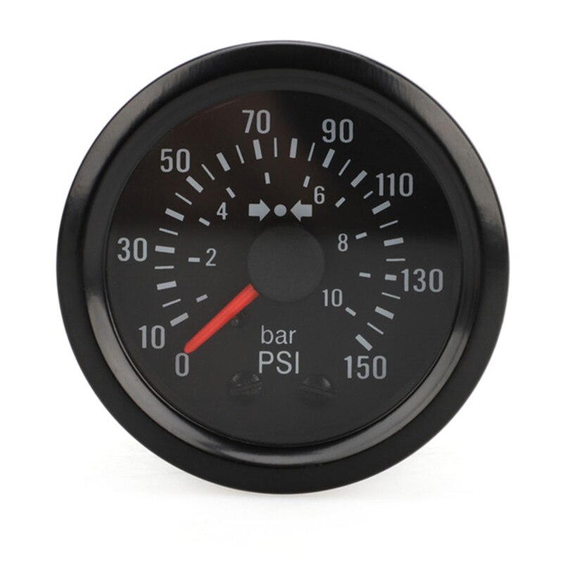 Pointer Dual Scale Display Barometer 0-10 BAR / 0-150 PSI Car Instrument Construction Machinery