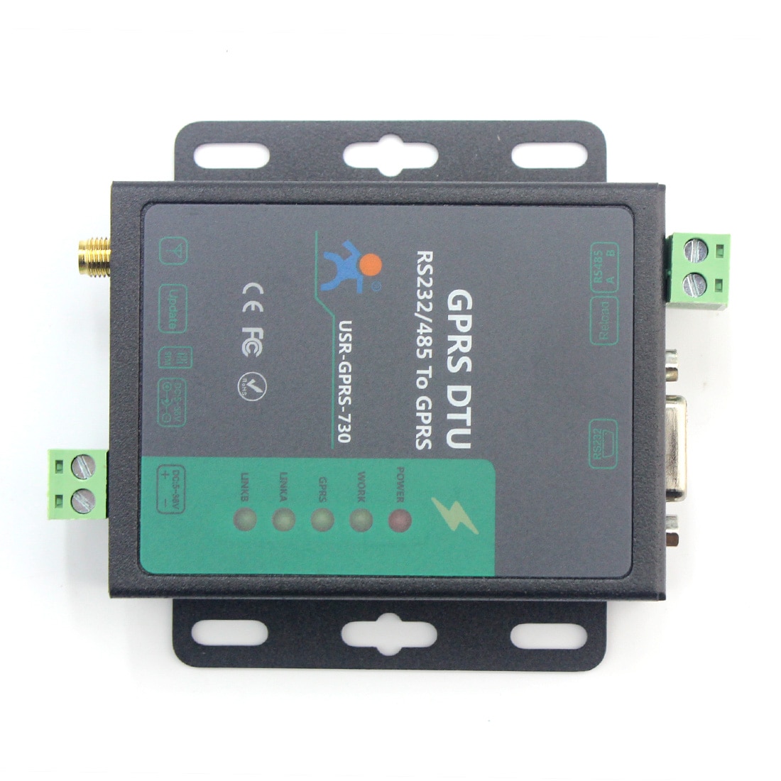 Q19025 USR-GPRS232-730 RS232 / RS485 GSM Modems Support GSM/GPRS GPRS to Serial Converter DTU Flow Control RTS CTS
