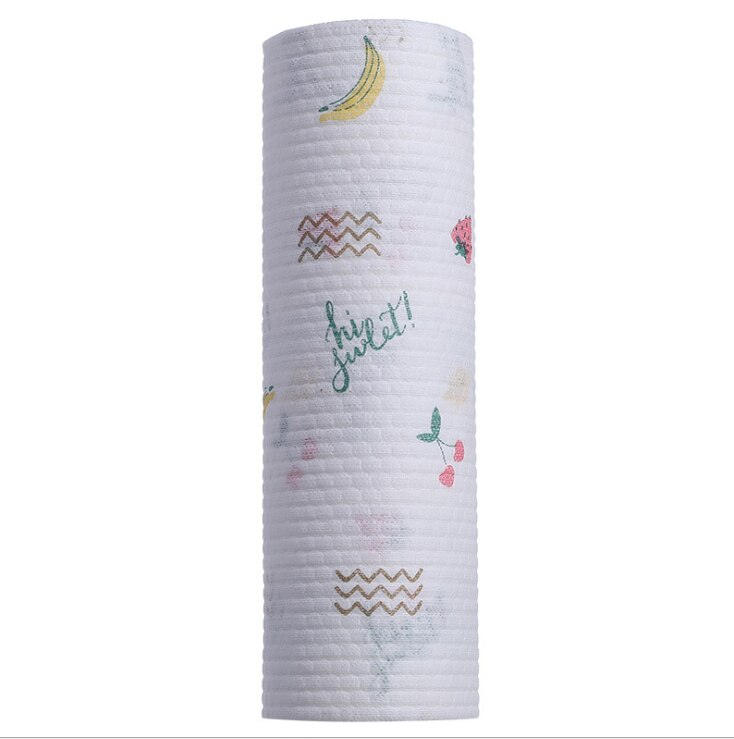 Washable printed lazy man dishcloth kitchen non-woven towel dry and wet cleaning paper to wash dishes disposable cloth: 7