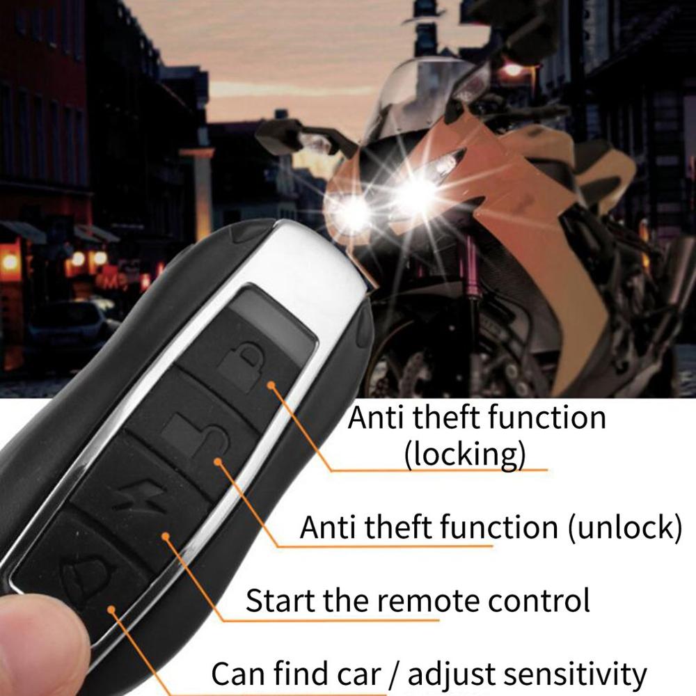 Motorfiets Anti-Diefstal Alarm Universele Accessoires Afstandsbediening Motor Een-Knop Start One-Way Anti-Diefstal