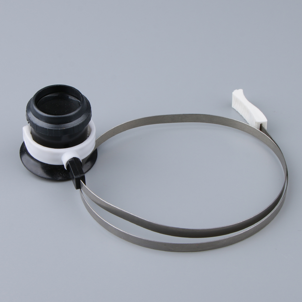 3X 4X 5X Magnifier Jewelry Watch Repair Magnifying Glasses Loupe Lens Jeweler Watch Repair with Wire Eye Loupe Holder Band: 4X