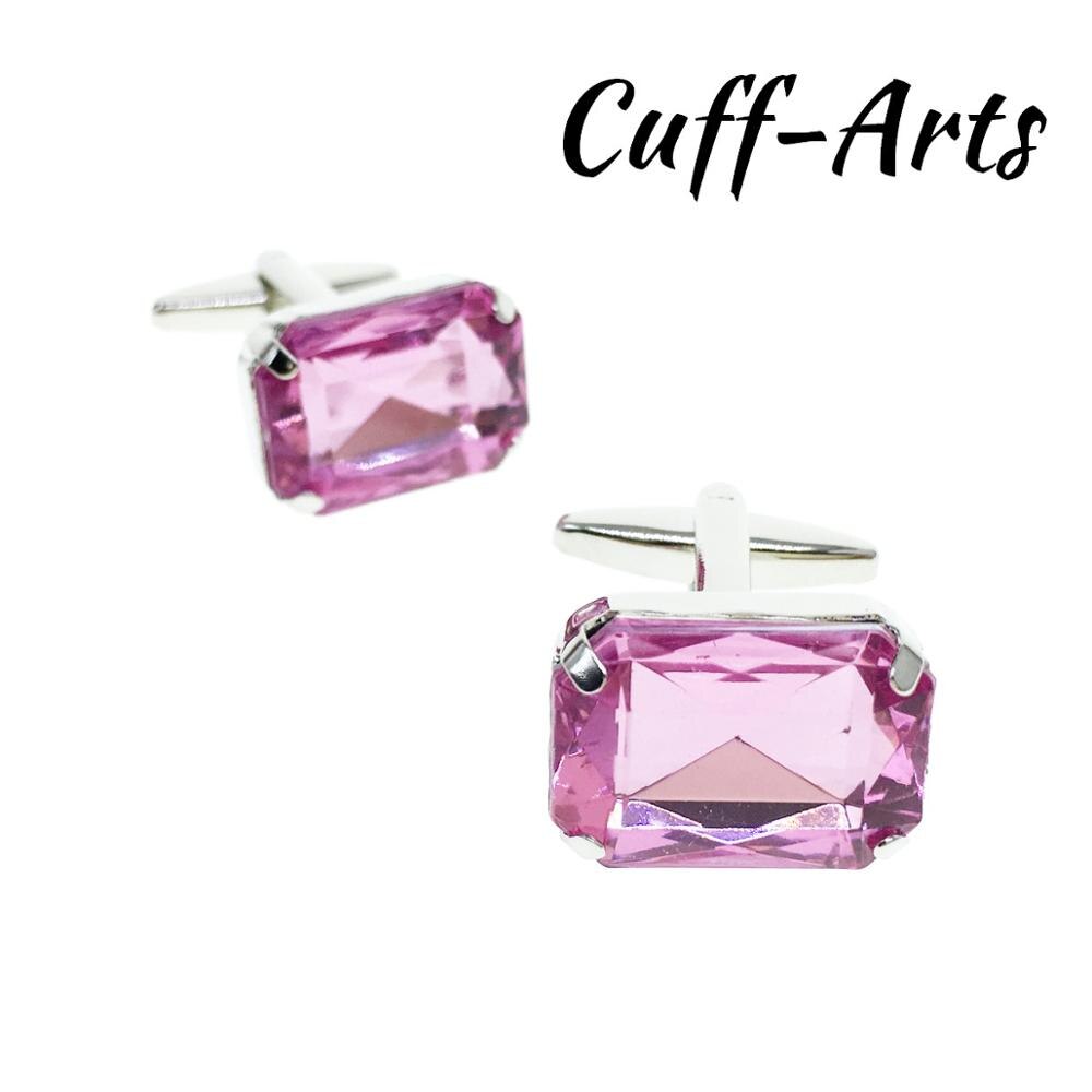 Boutons de manchette pour hommes, boutons de manchette en cristal, bijoux de couleur, boutons de manchette de chemise pour hommes, marque de luxe, boutons en cristal acrylique par cuffarts: C20146a
