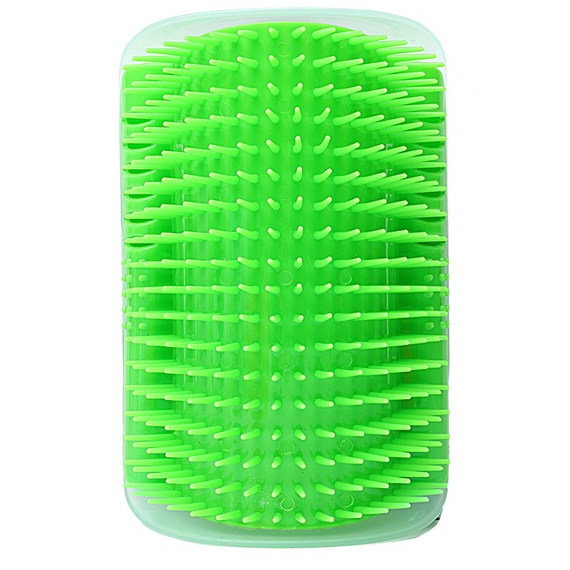 Cepillo para gatos con Catmint Corner, cepillo peine para masaje de gatos, aseo para gatos, esquina, picazón, cepillos eliminación de cabello, producto para mascotas: Green