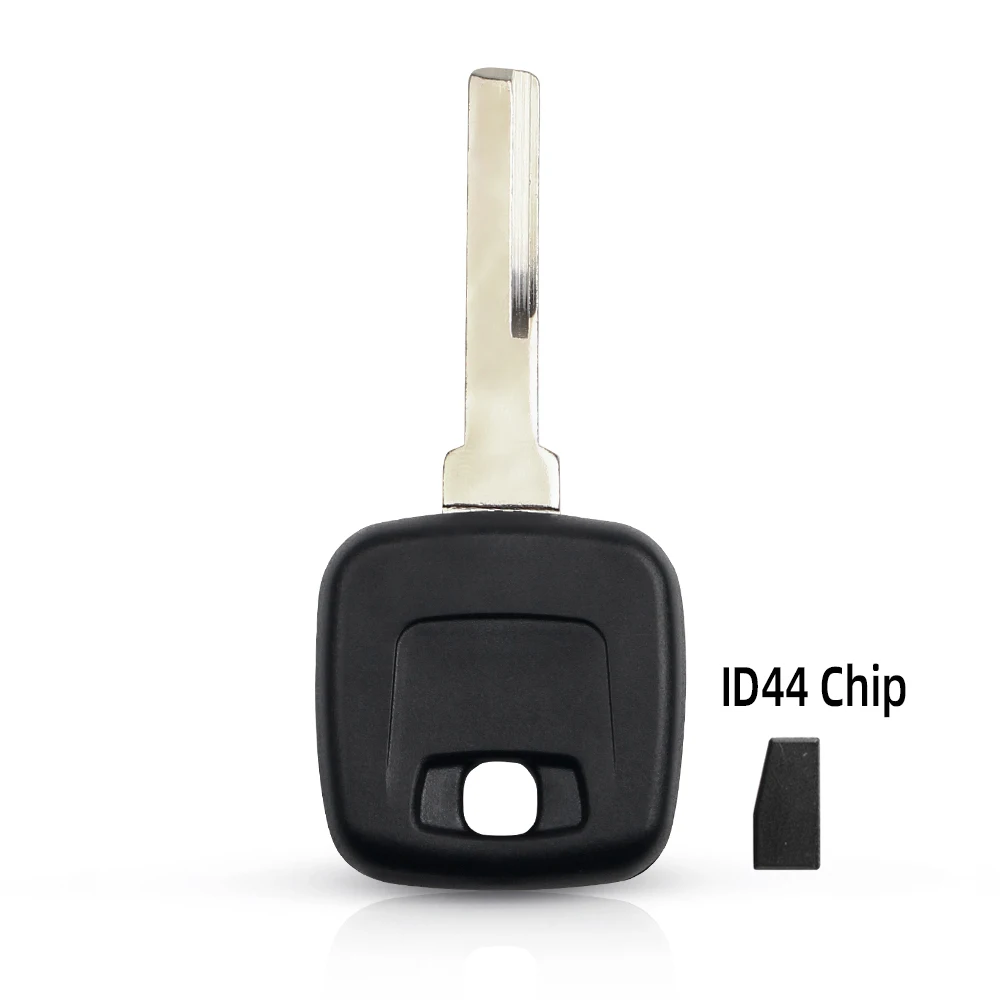 KEYYOU-carcasa para llave de coche, funda carcasa para Volvo S40 V40 D30 S60 S80 XC90 XC60 con Chip ID48/ID44 NE66 HU56R Blade: Azul