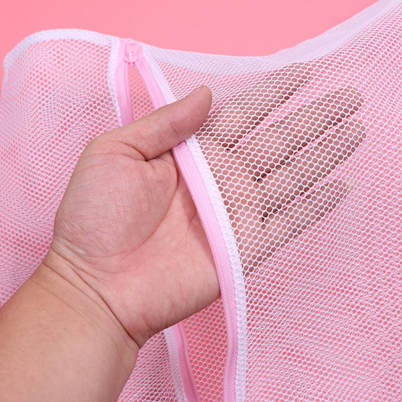 3 Sizes Zippered Mesh Laundry Wash Bags Nylon Laundry Bag Zipped Wash Bag Laundry Washing Mesh Net Daily Household Goods Tools