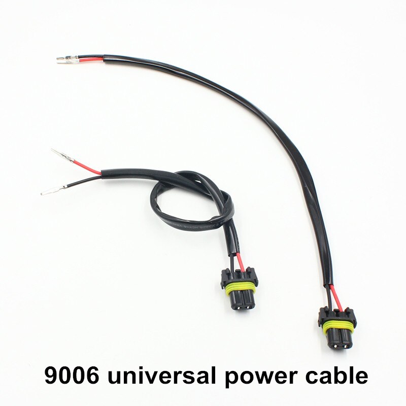 Adaptador de enchufe de arnés de conversión H8 H11, cable conector de lámpara antiniebla de faro HID H7 9006 h8 h11, cable de potencia de balasto, 9006: 9006 universal cable