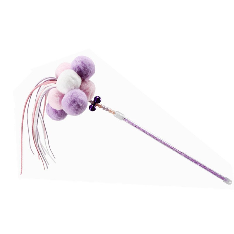Juguetes para gatos, palillo interactivo para gatos, divertida caña de pescar para gatos, varita de juego, palo de plumas, accesorios para mascotas