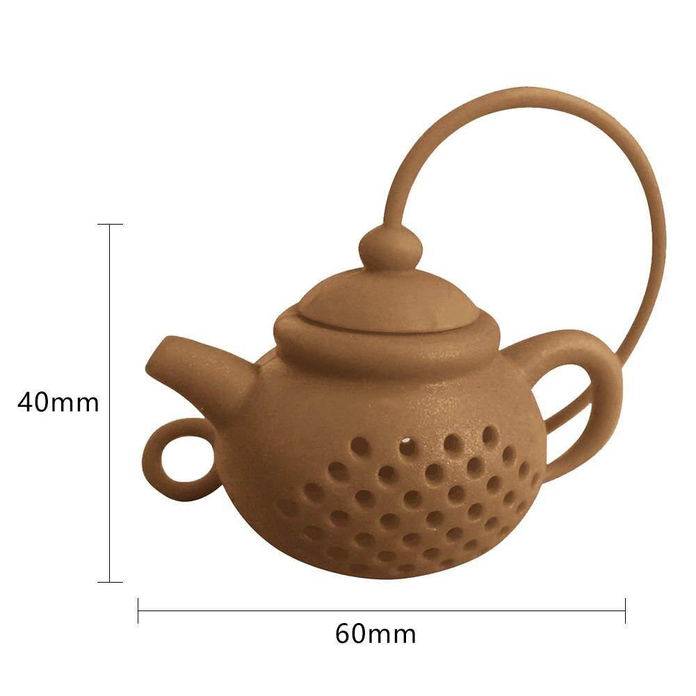 1Stck Kreative Teekanne-bilden Tee-ei Sieb Silikon Tee Tasche Blatt Filter Diffusor Teegeschirr Teekanne Zubehör Küche Gerät