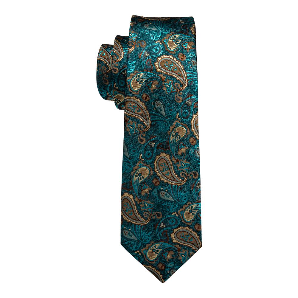 Barry. Wang Groen Baby Paisley Zijden Stropdas Voor Mannen Stropdas Bruiloft Hanky Manchetknopen Set Accessoires FA-013