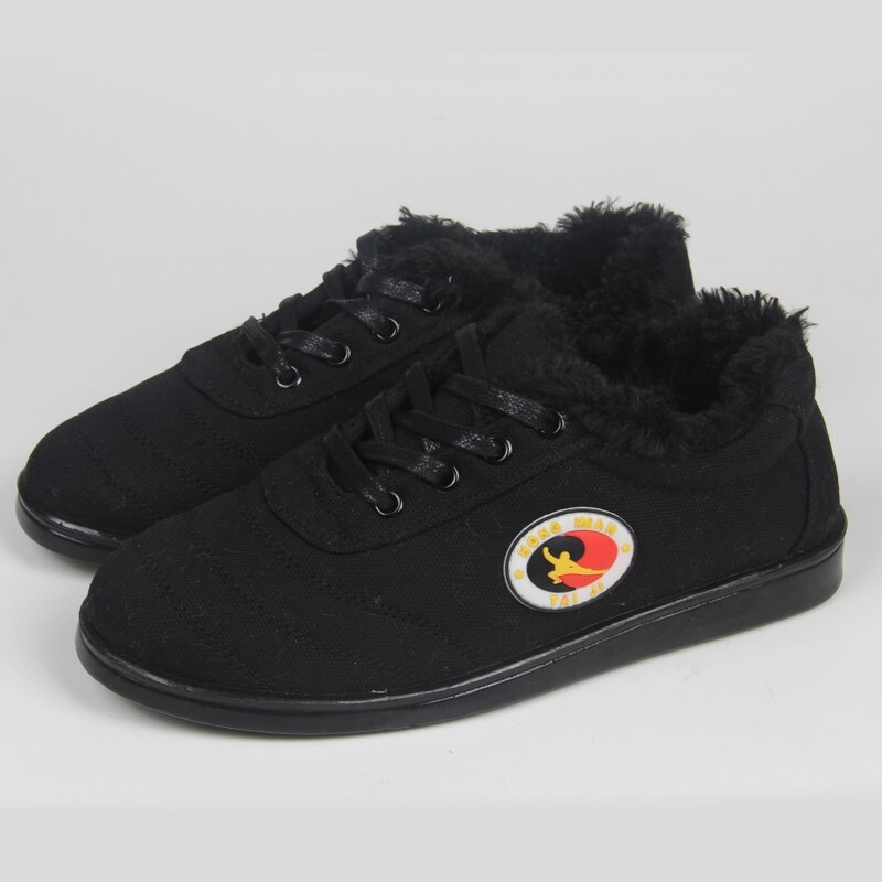 Winter Canvas Tai Chi Schoenen Warme Vechtsport Schoenen Kungfu Praktijk Schoenen Gratis Flexibele