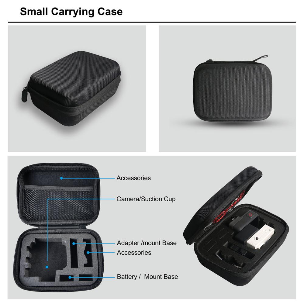 GoPro Hero 7 Kits de accesorios blancos/plateados para escalada al aire libre estuche impermeable + Protector de pantalla cordón Carabine
