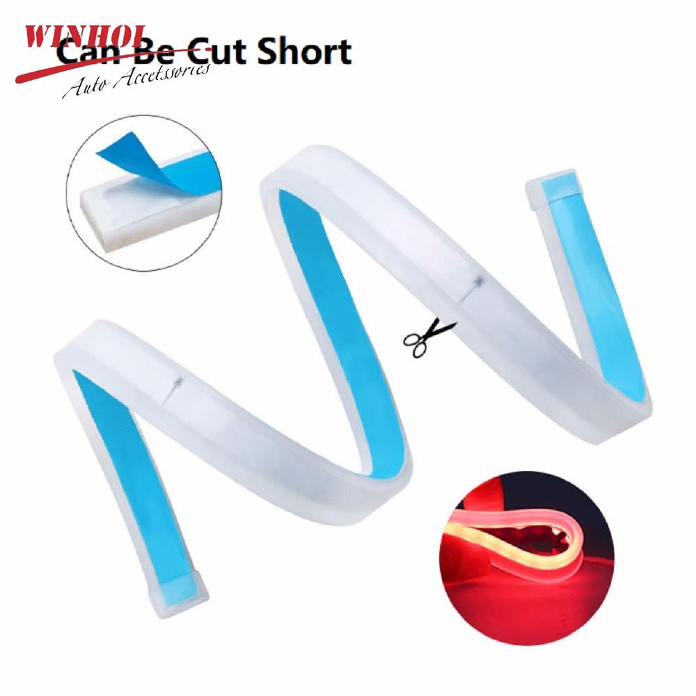 Flexible Led Strip Lights RGB DRL Daytime Running Lights Sequential Switchback Led Strip Neon Auto Headlight Decorative Lamp