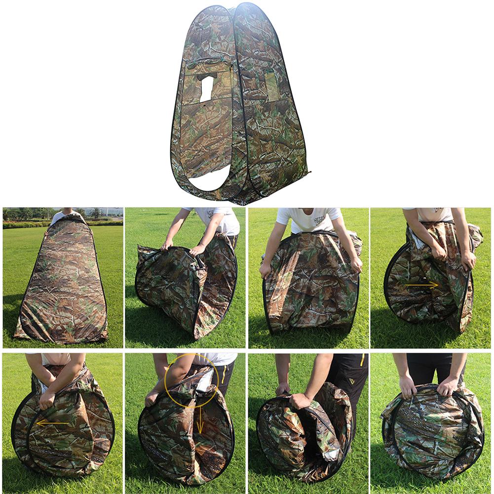 Pop-up Tent Camouflage Camping Shower Bathroom Toilet Privacy Dressing Cloakroom Storage Mobile Folding Outdoor Accessories