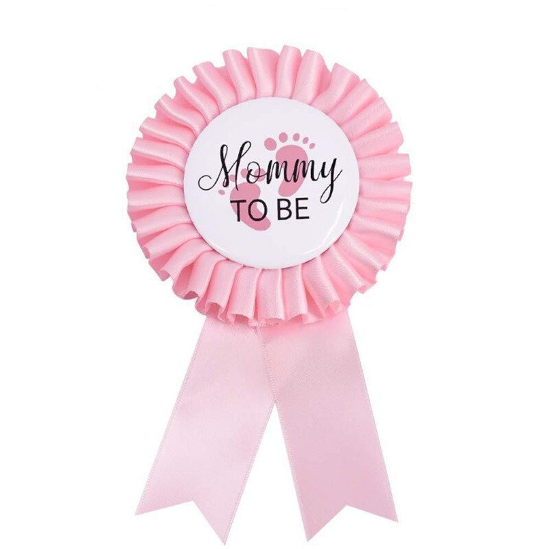 Maman pour être & papa pour être bébé douche rose bleu garçon fille anniversaire baptême Badge genre révèle fête Secret baptême Badge ww59