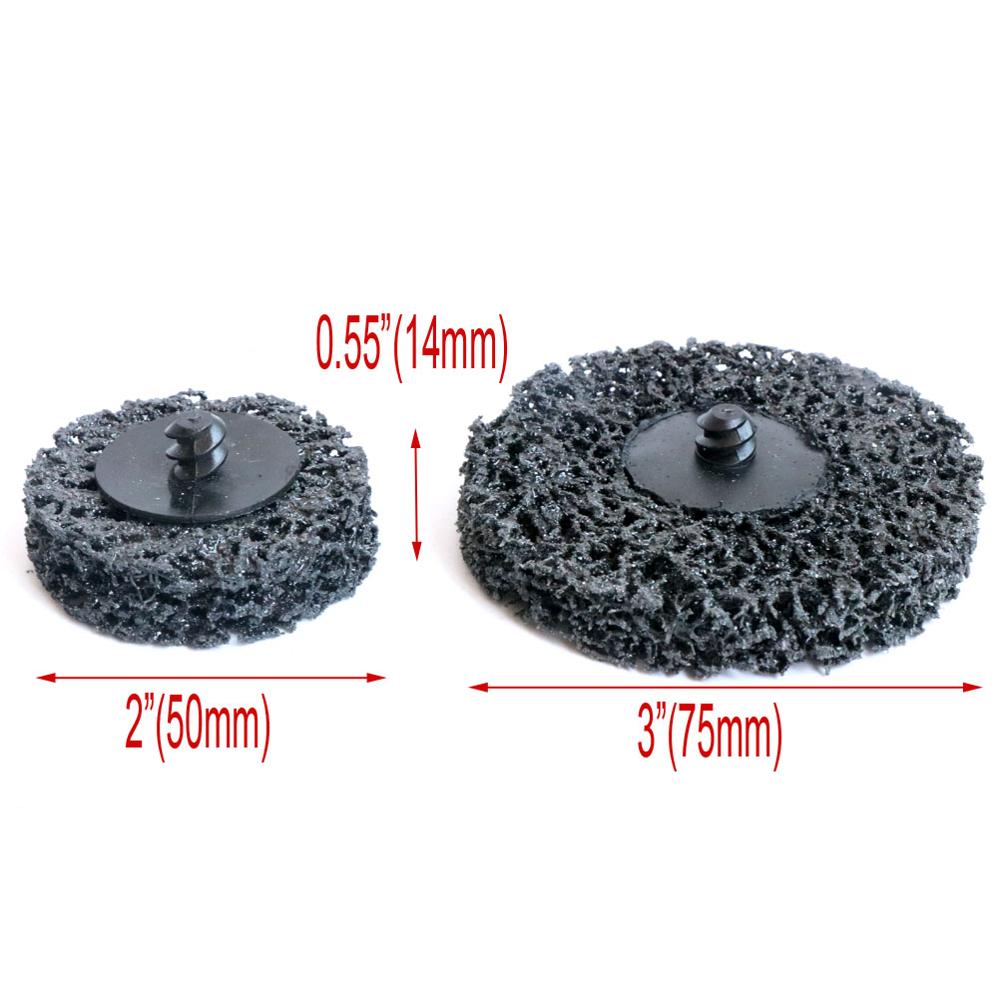 2" 3inch 75mm 6pcs Roloc Quick Change Disc Clean & Strip Grinding Disc for Metal Paint Rust Removal