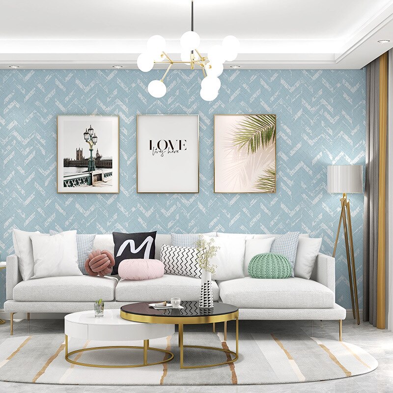 50cm x1m Nordic Luxury Wall Paper Geometric Diamond Bedroom Study Wallpaper TV Background Non-woven Wallpaper for Living Room