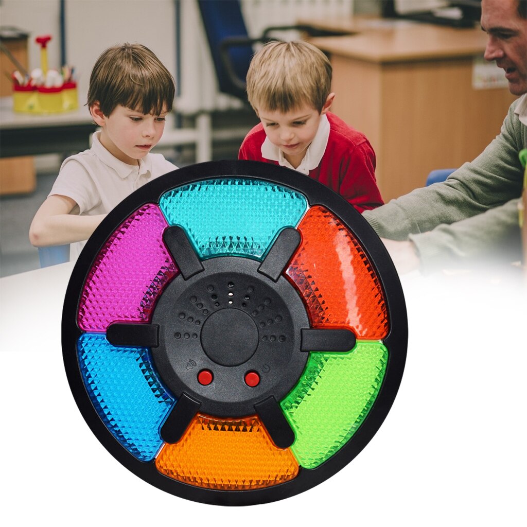 Deluxe-memory-spiel mit 6 leuchtenden mustern, inklusive lichteffekten und unterschiedlichen geräuschen für jede farbe – meistere die spielzüge! knobelspiel für kinder