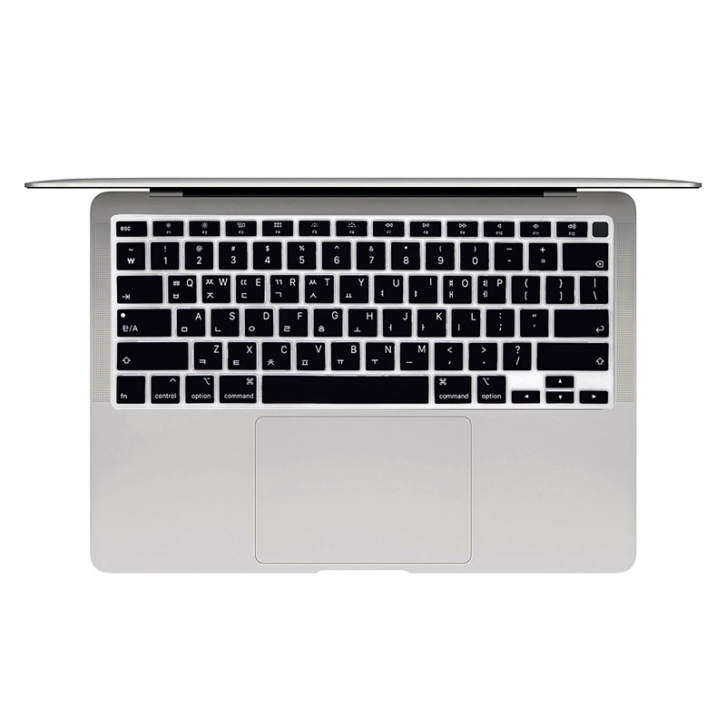 Koreański język silikonowa klawiatura pokrywa skóry pokrywa Protector dla MacBook najnowszy Air 13 A2337 A 2337 dotykowy ID A2179 M1 2020 2021: SZARY