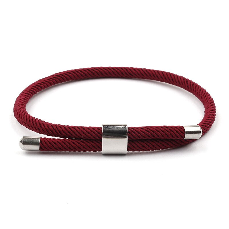 Noter Eenvoudige Stijl Touw Armband Unisex 4Mm Milaan Draad Wrap Braslet Vriendschap Sieraden Nautische Braclet Leisure Pulseira Joias: Rhodium Plated