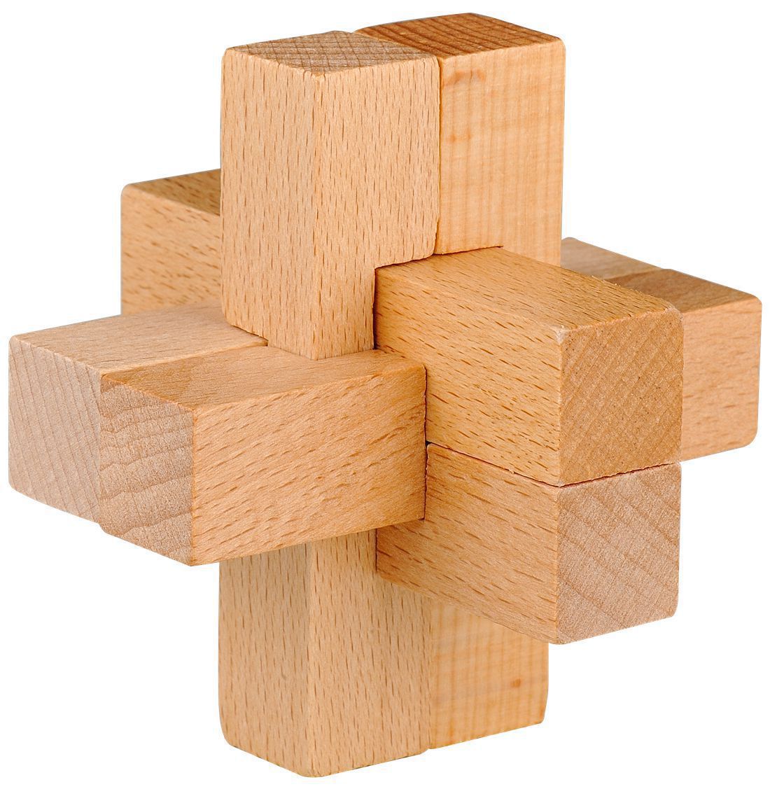 Mini Color Boxed Burr Puzzle a Total of 10 Selectable Educational Luban Lock Wooden Disassembly Unlock Toy: Six Lock