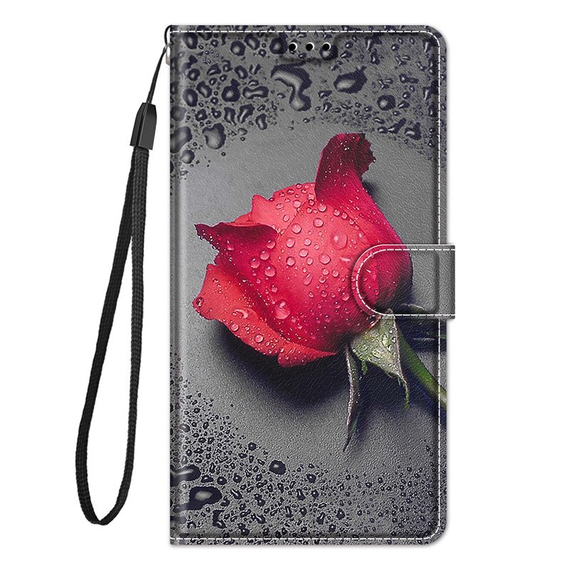 Dla Redmi 9A malowane skórzane etui z klapką do telefonu Xiaomi Redmi 9A M2006C3LG M2006C3LI etui z miejscem na karty stojak okładka książki: C14