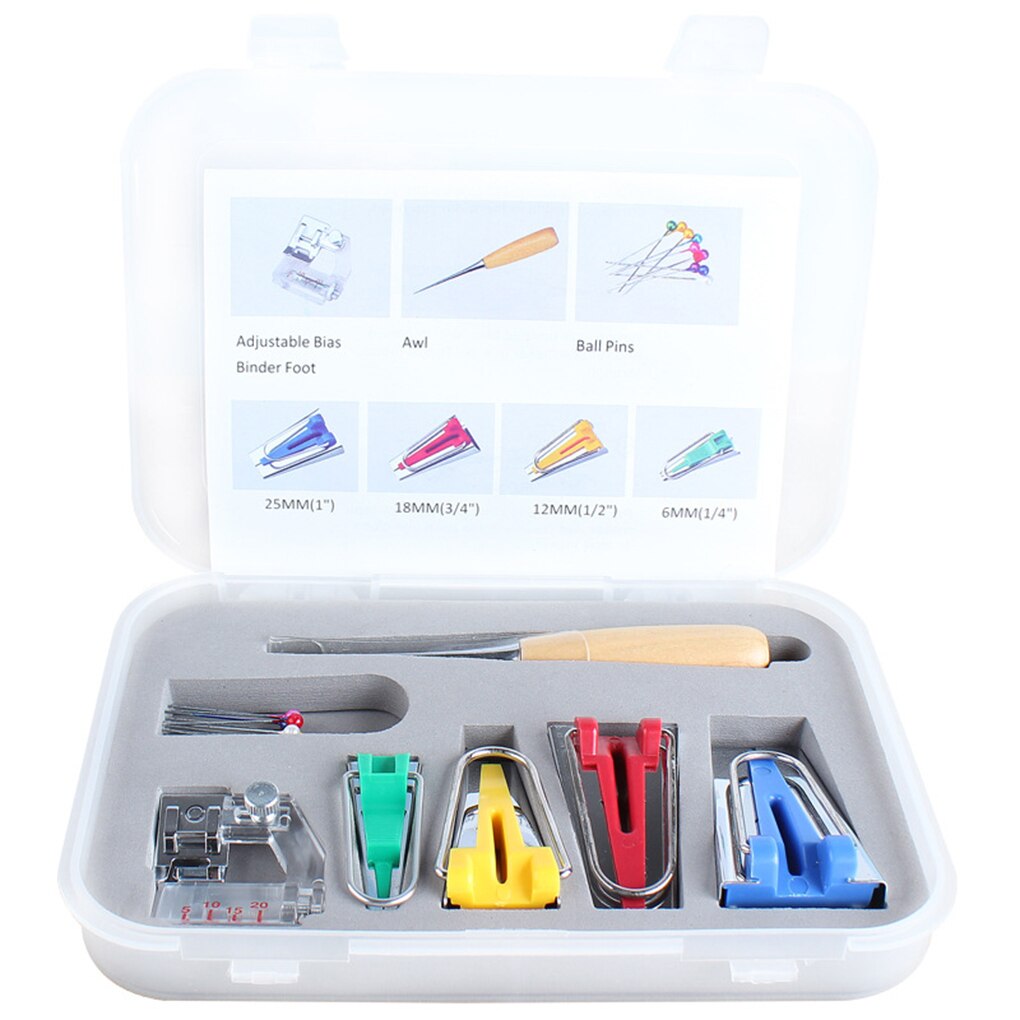 Sewing Machine Tools sets DIY Patchwork Quilting Tool Binding Sew Multifunction Sewing Bias Tape Maker Set