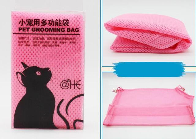 Multifunctionele verzorgingstas voor katten, nageltas voor katten, badtassen voor katten, accessoires voor katten, producten voor huisdieren, schoonmaakproducten voor katten: Roze