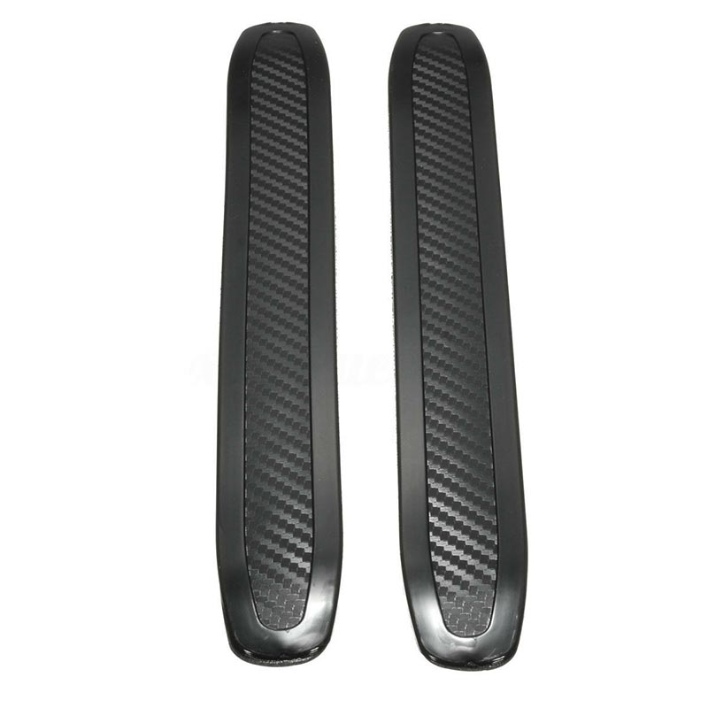 2Pcs Bumper Guard Strip Diy Accessoires Suv Body Protector Hoek Anti-Wrijven Rubber Zwart