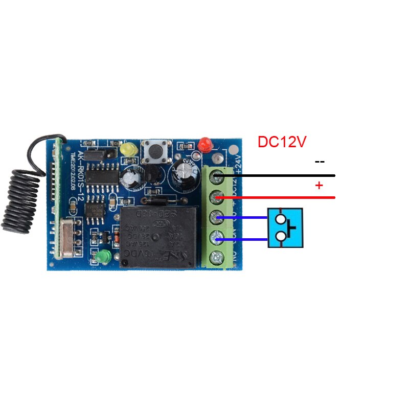 12V 1CH RKE Remote Keyless Entery System Power ON OFF Remote Control Switch Mini Receiver 86 Wall Transmitter